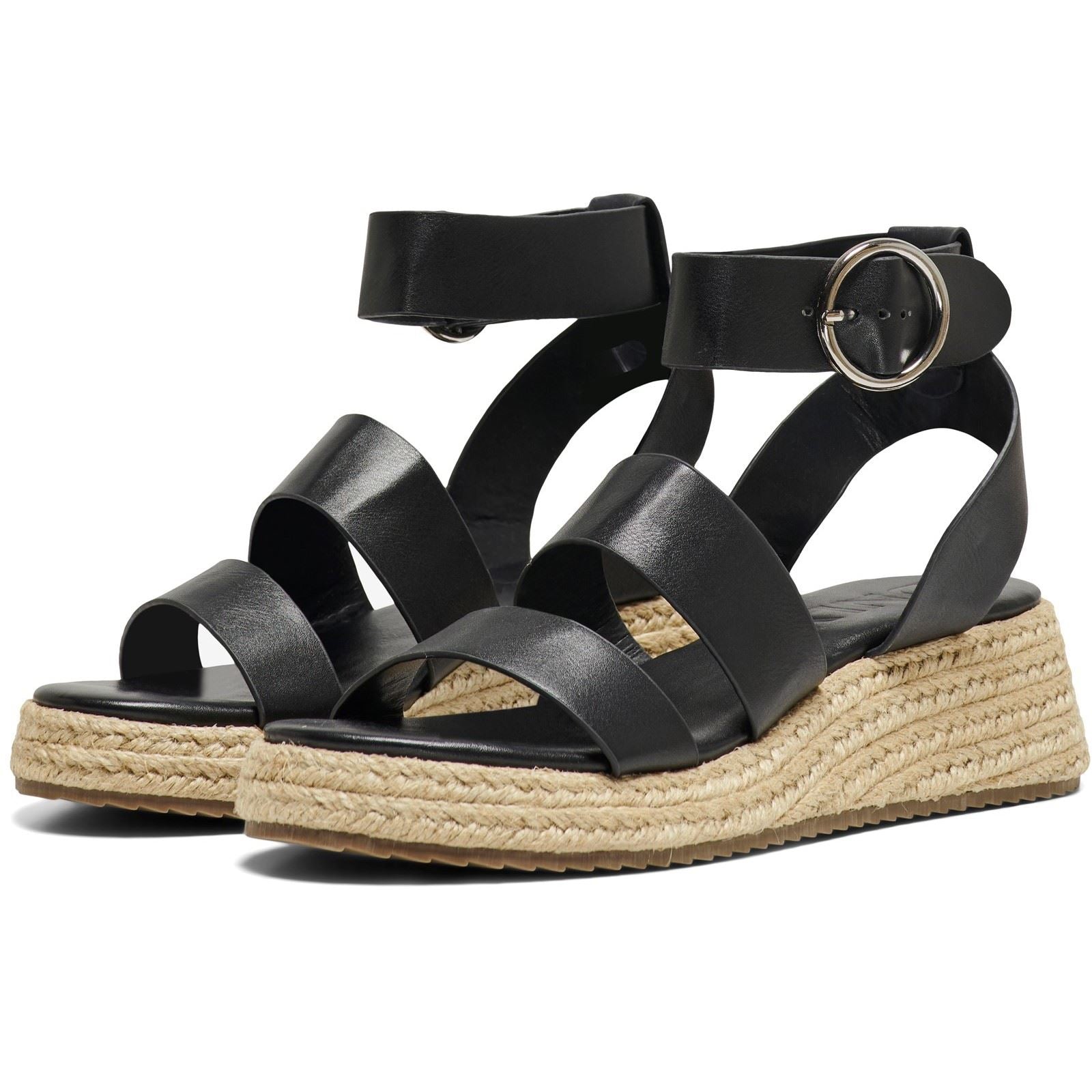 ONLY MINERVA 1 Espadrilles Pour Femmes En Synthétique Noir
