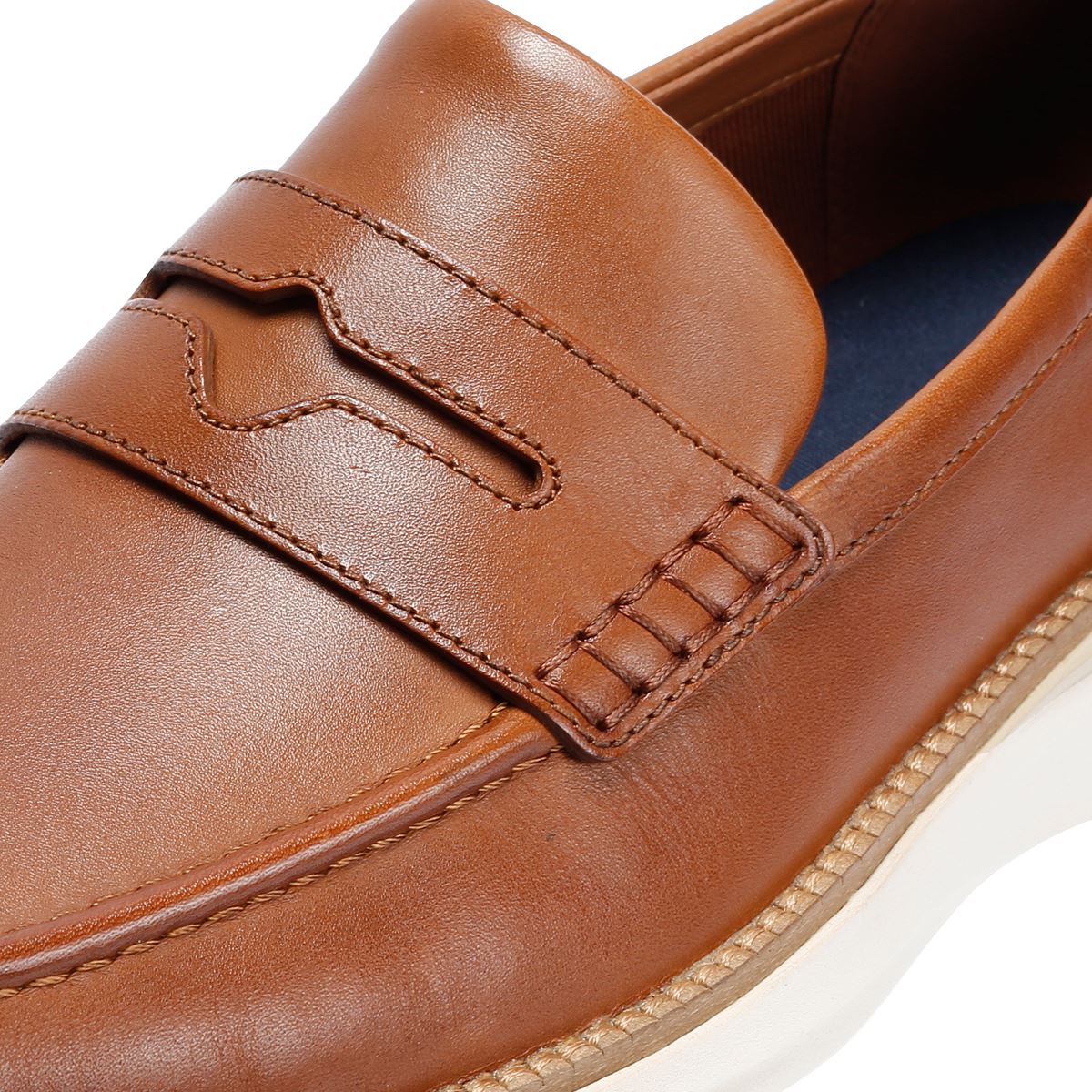 Cole Haan ØriginalGrand Horizon Mocassins En Cuir Marron Pour Hommes