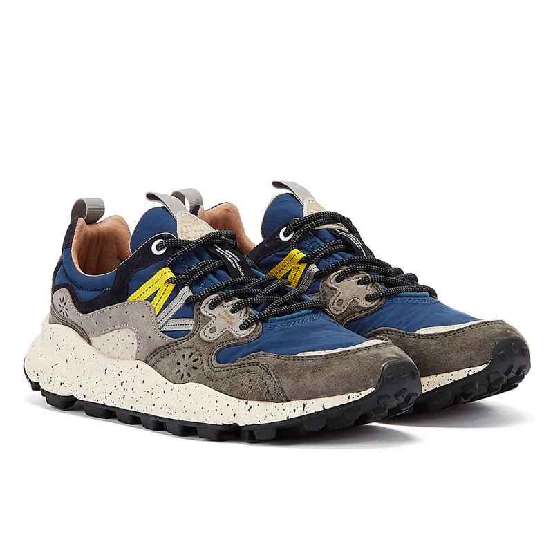 Flower Mountain Baskets Grises Pour Hommes En Daim Yamano