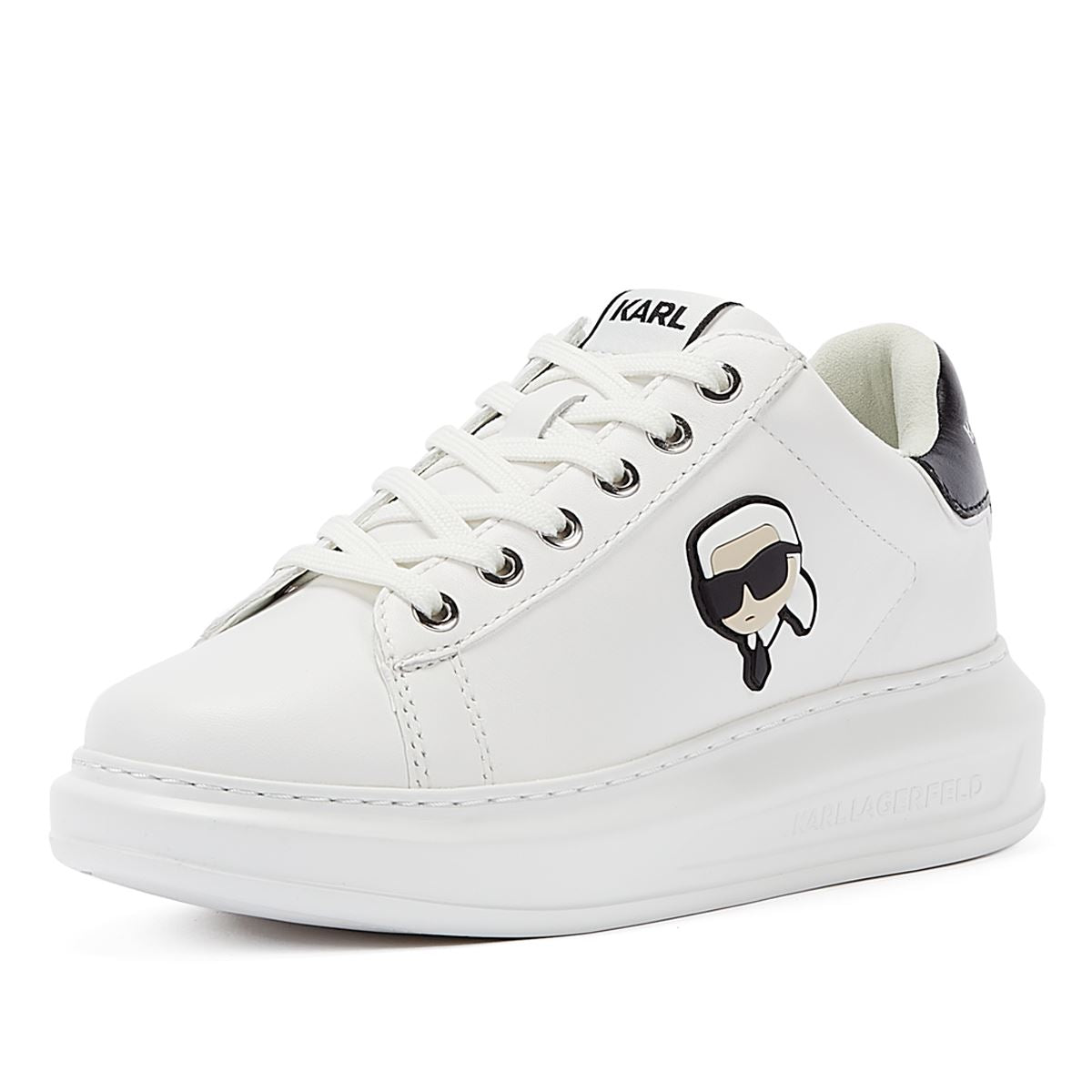 Karl Lagerfeld Kapri Karl Nft Lo Lace Baskets Blanches Pour Femmes