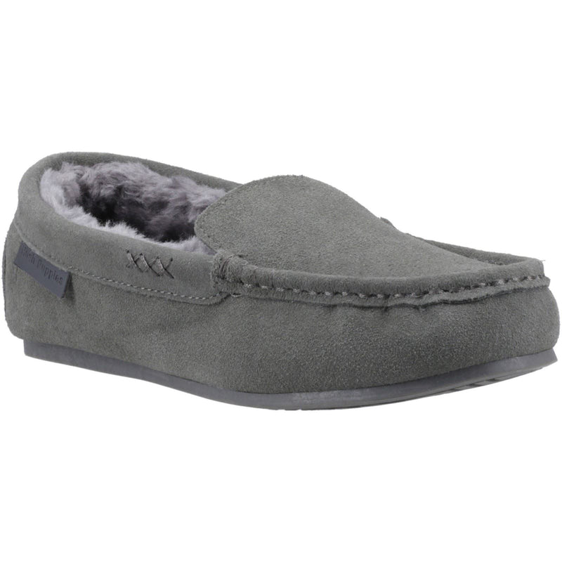 Hush Puppies Annie Mocassin Chaussons Gris Pour Femmes En Suède