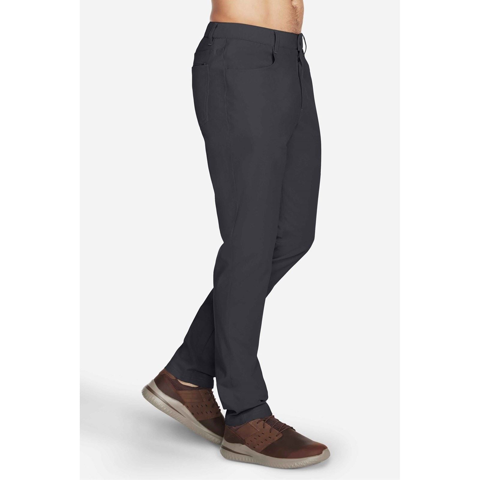 Skechers GO WALK Premium 5 Pocket Pantalon Chino Noir En Polyester Pour Homme