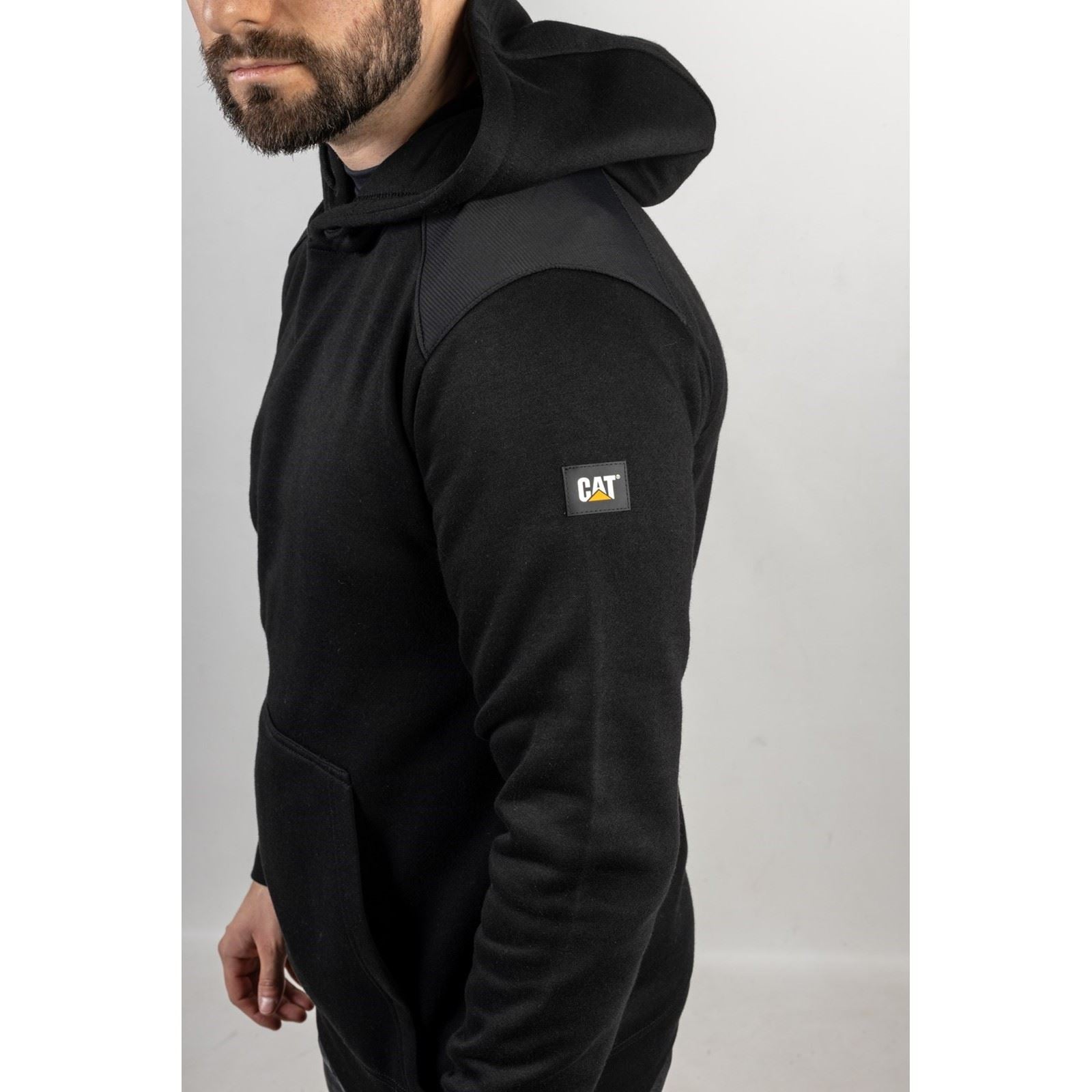 Caterpillar Essentials Sweat À Capuche Noir En Polyester Pour Homme