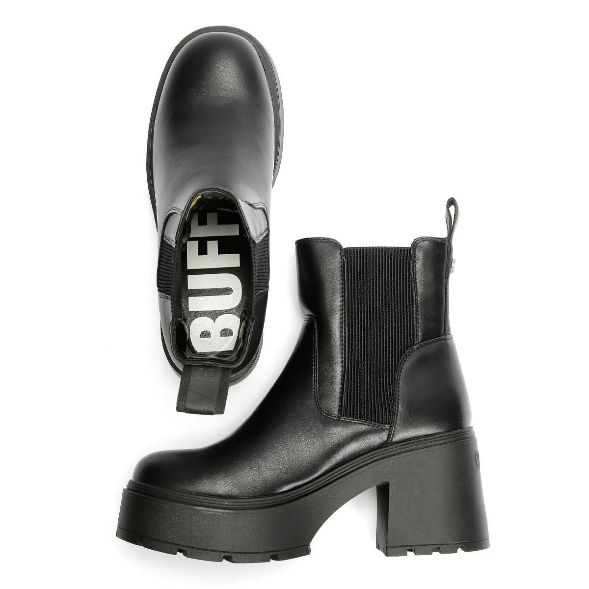 Buffalo Mila Chelsea Bottes Noires Pour Femmes