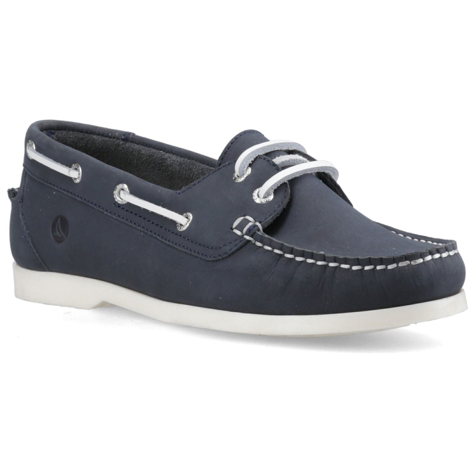 Sperry Balboa 2 Eye Boat Ballerines En Nubuck Pour Femmes De Couleur Marine