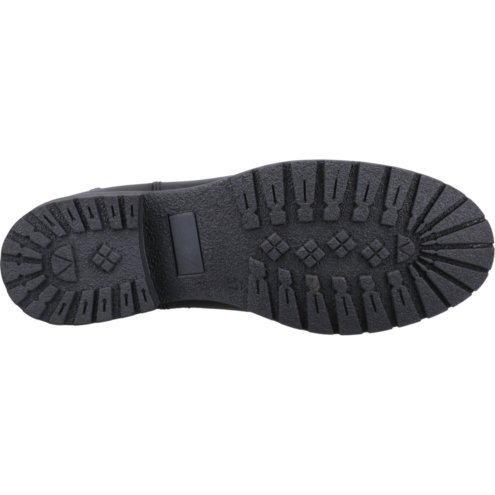 Hush Puppies Priya Bottes En Cuir Noires Pour Femmes