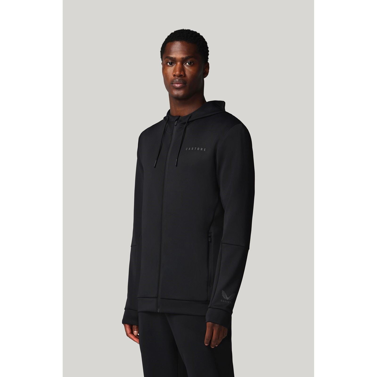 Castore Flex Full Zip Sweat À Capuche Noir Pour Homme