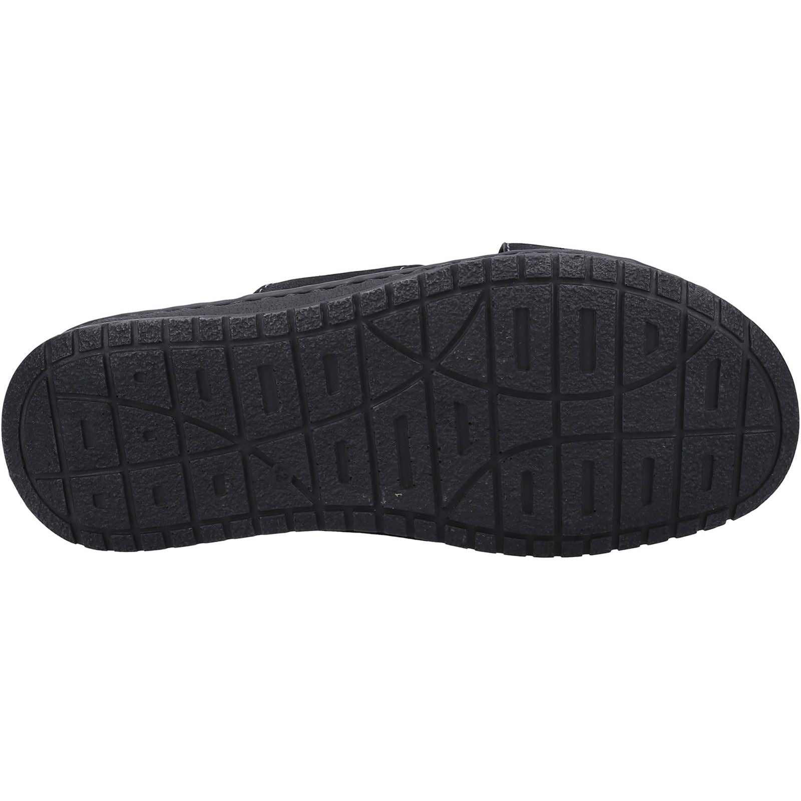 Hush Puppies Nile Cross Over Sandales En Cuir Noires Pour Hommes