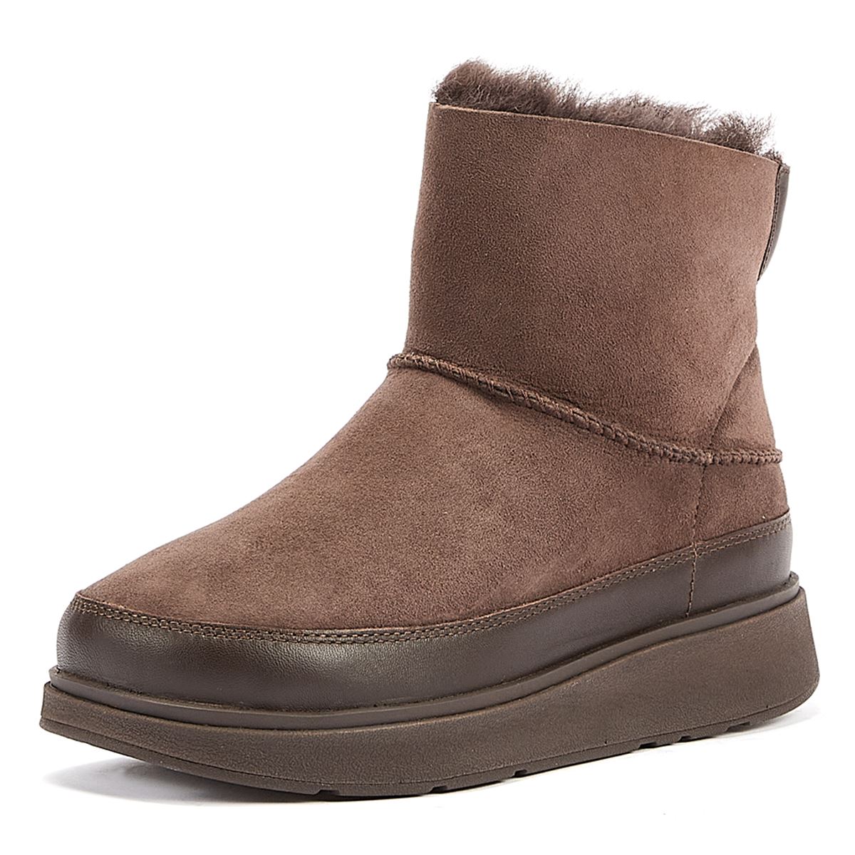 FitFlop Bottes En Peau De Mouton Pour Femmes De Couleur Chocolat