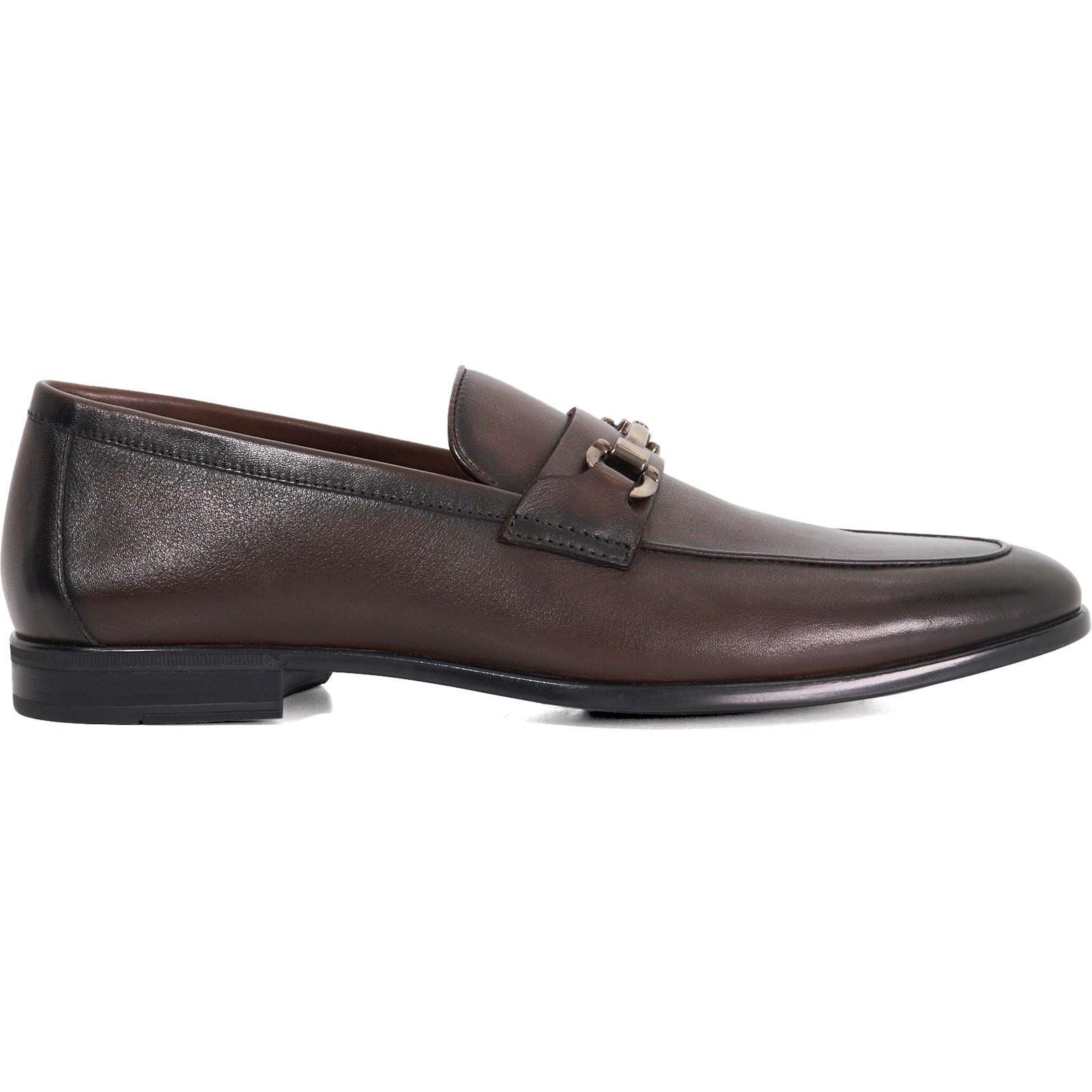 Dune Seymore Chaussures En Cuir Marron Pour Hommes À Enfiler
