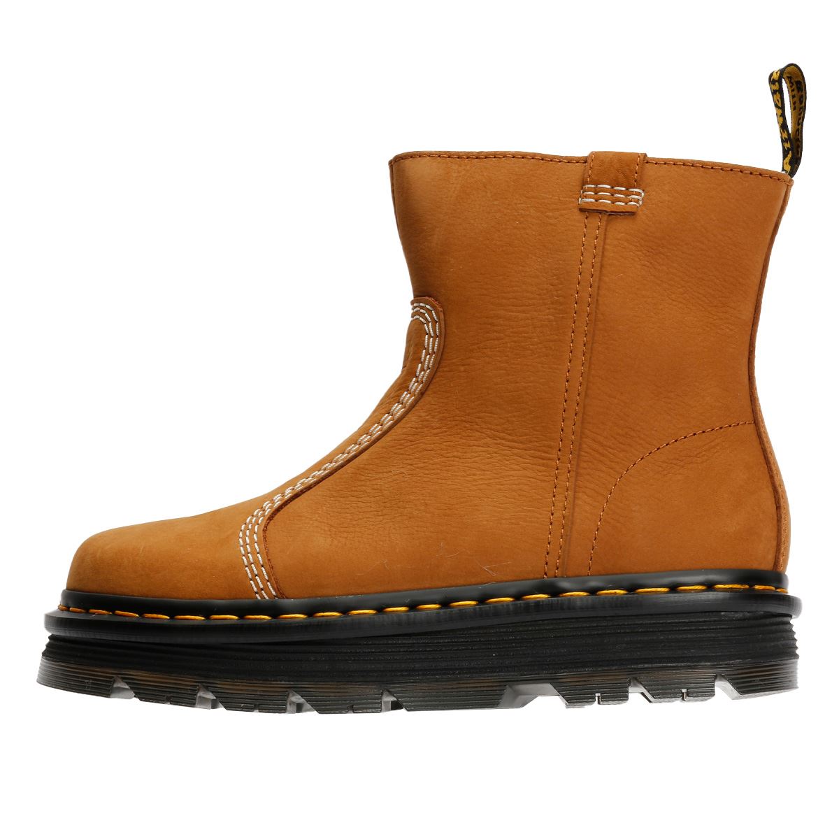 Dr. Martens Zebzag Rigger Bottes Brunes En Nubuck Pour Femmes