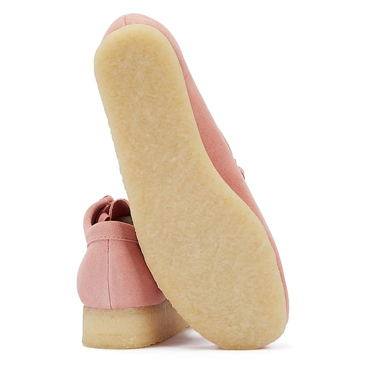 Clarks Originals Wallabee Chaussures En Daim Rose Poudré Pour Femmes