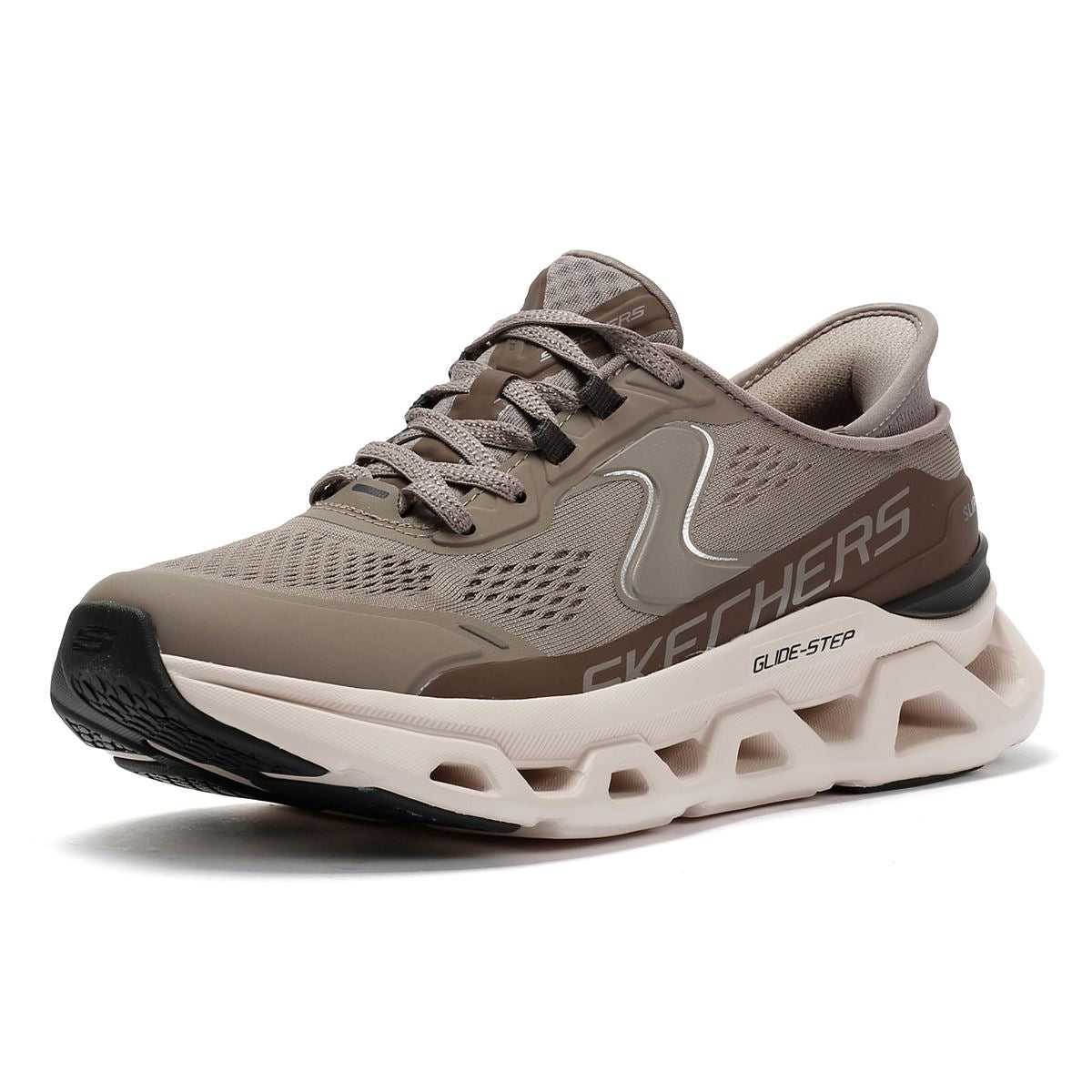 Skechers Slip-Ins Glide Step Altus Baskets Grises En Maille Pour Femmes