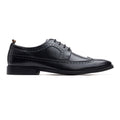 Base London Havisham Chaussures Richelieu Noires En Cuir Pour Hommes