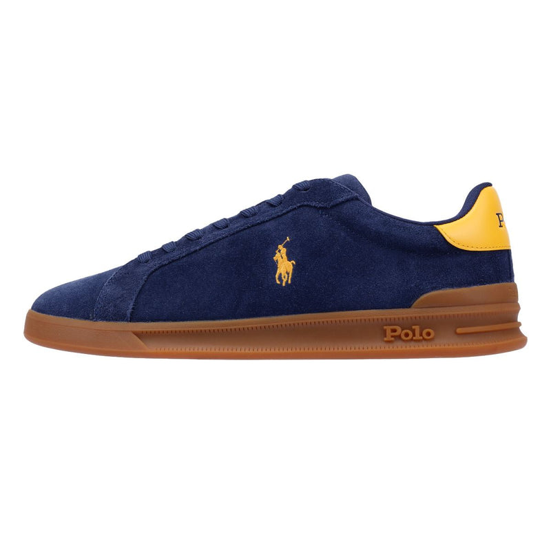 Ralph Lauren Heritage Court II Baskets Bleu En Daim Pour Hommes