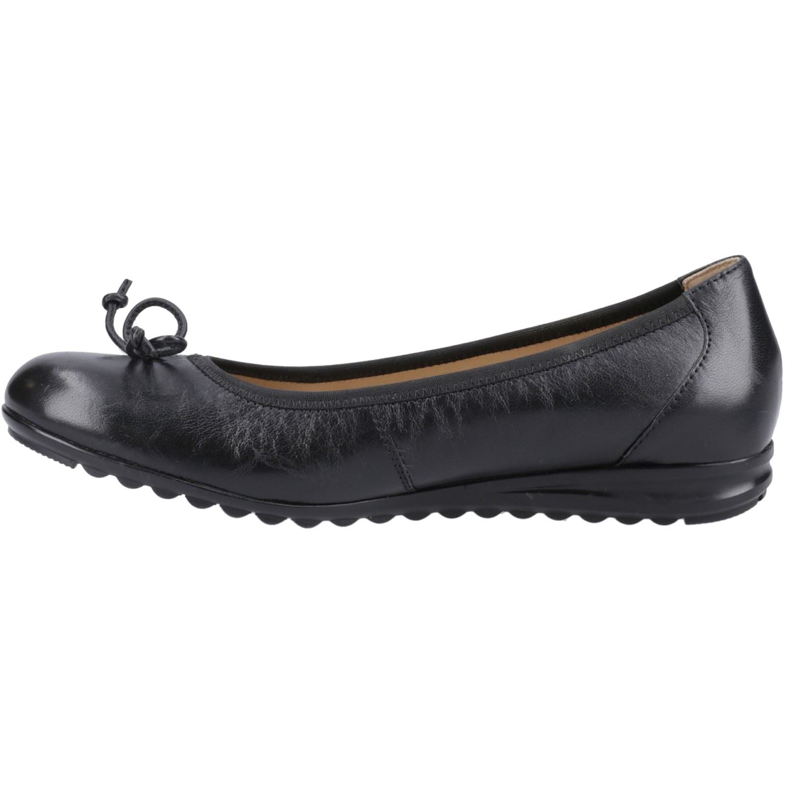 Hush Puppies Lucille Flats En Cuir Pour Femmes Noir