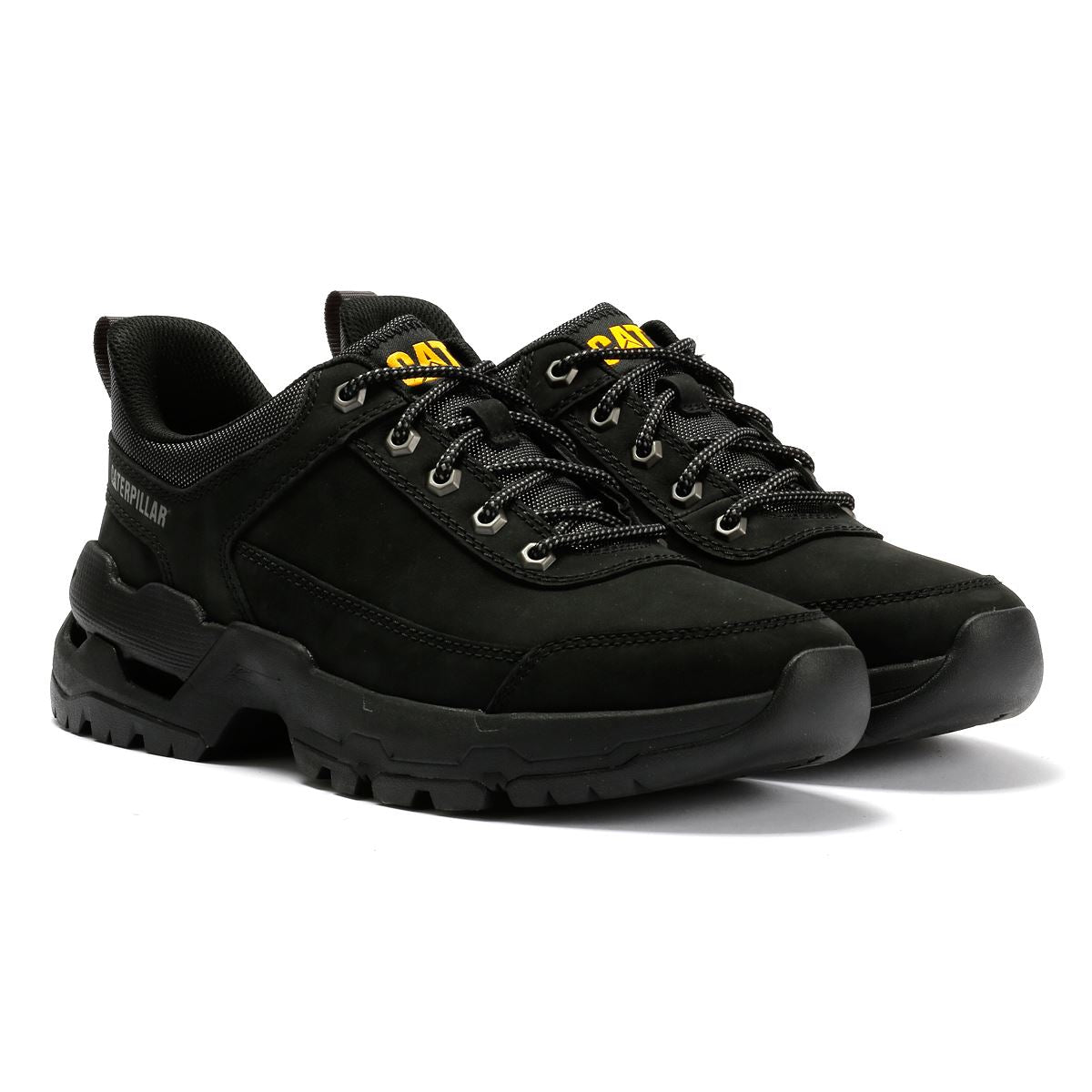 Caterpillar Surge Hiker Lo Waxy Chaussures À Lacets Noires En Nubuck Pour Homme