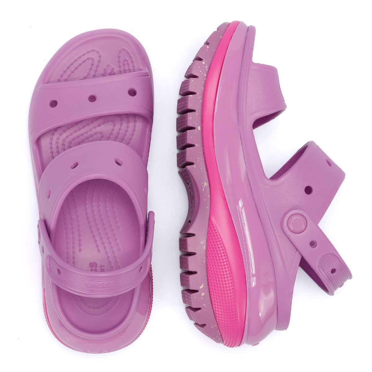 Crocs Mega Crush Sandales Rose À Bulles