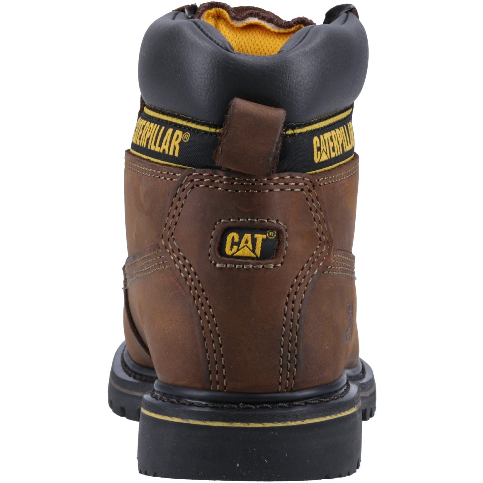 Caterpillar  Bottines De Sécurité En Cuir Marron Holton
