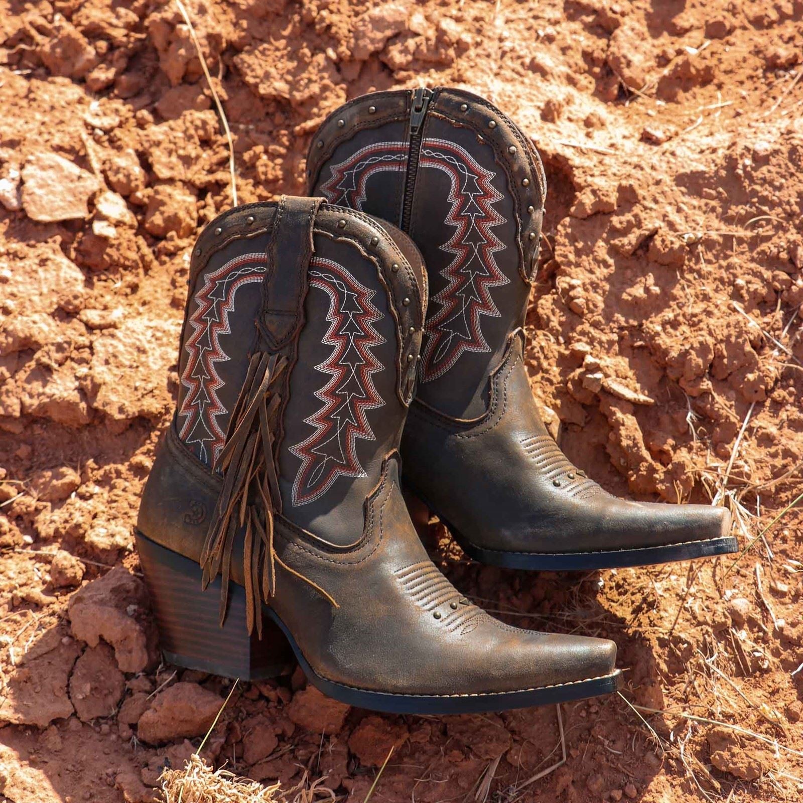 Durango Bottes Pecan En Cuir Pour Femme Crush