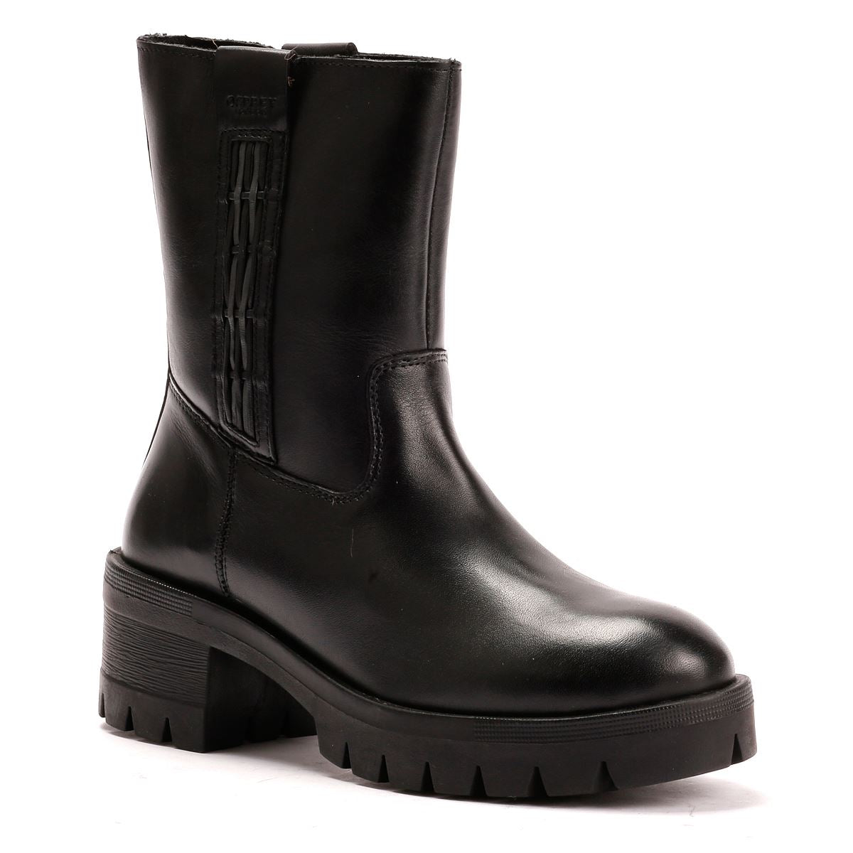 Osprey London The Indiana Bottes Noires En Cuir Pour Femmes