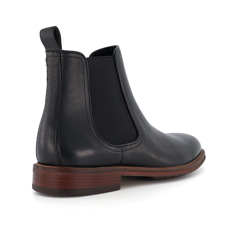Dune Characteristic Bottes Noires En Cuir Pour Hommes