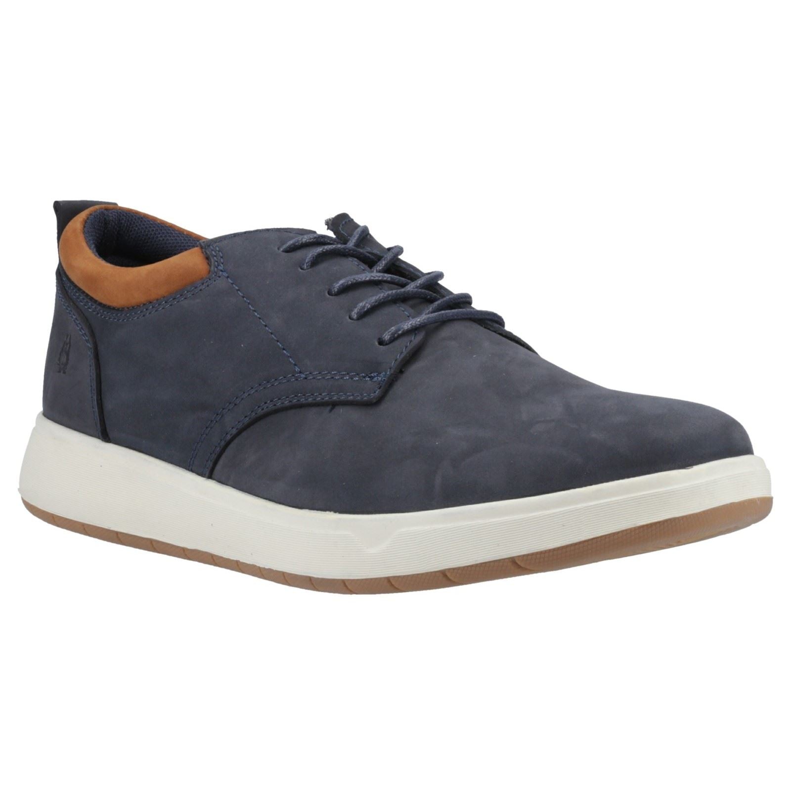 Hush Puppies Bowen Chaussures En Cuir Pour Homme À Lacets Bleu Marine