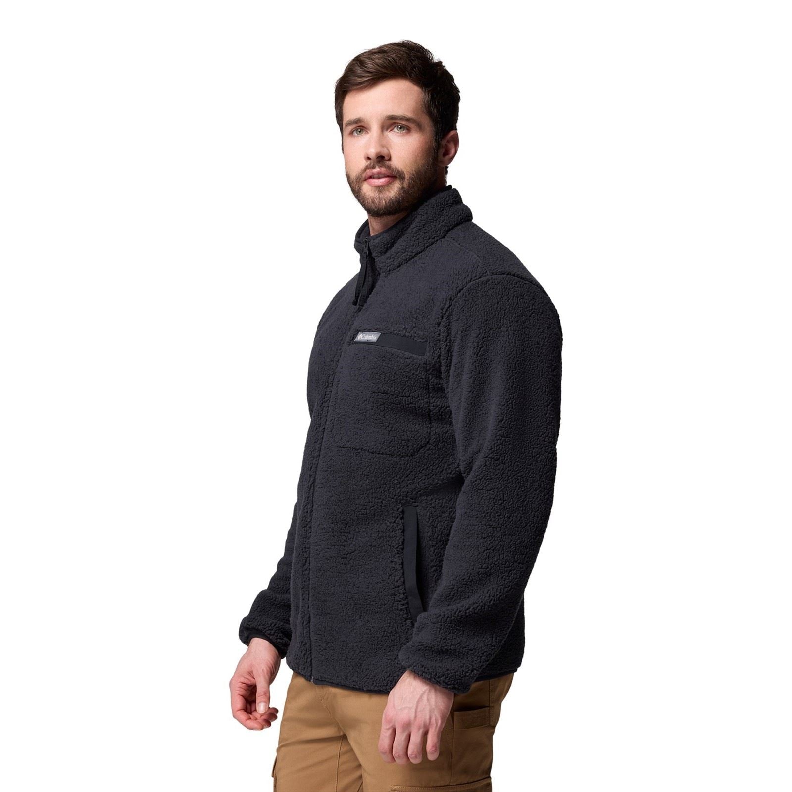 Columbia Rugged Ridge High Pile Full Zip Veste En Polaire Noire Pour Homme