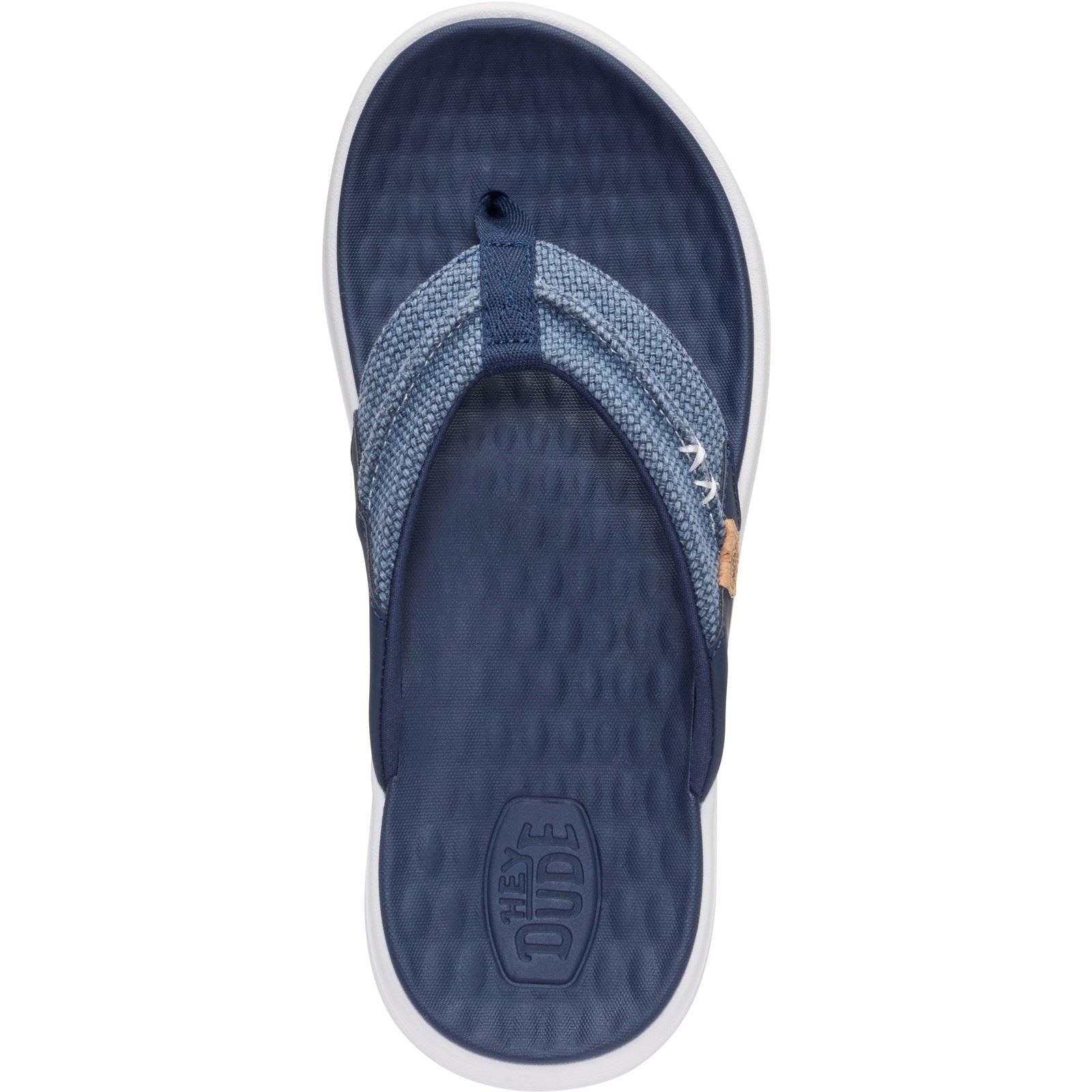 HEYDUDE Finn Flip Sandales Pour Hommes En Polyester Bleu Marine