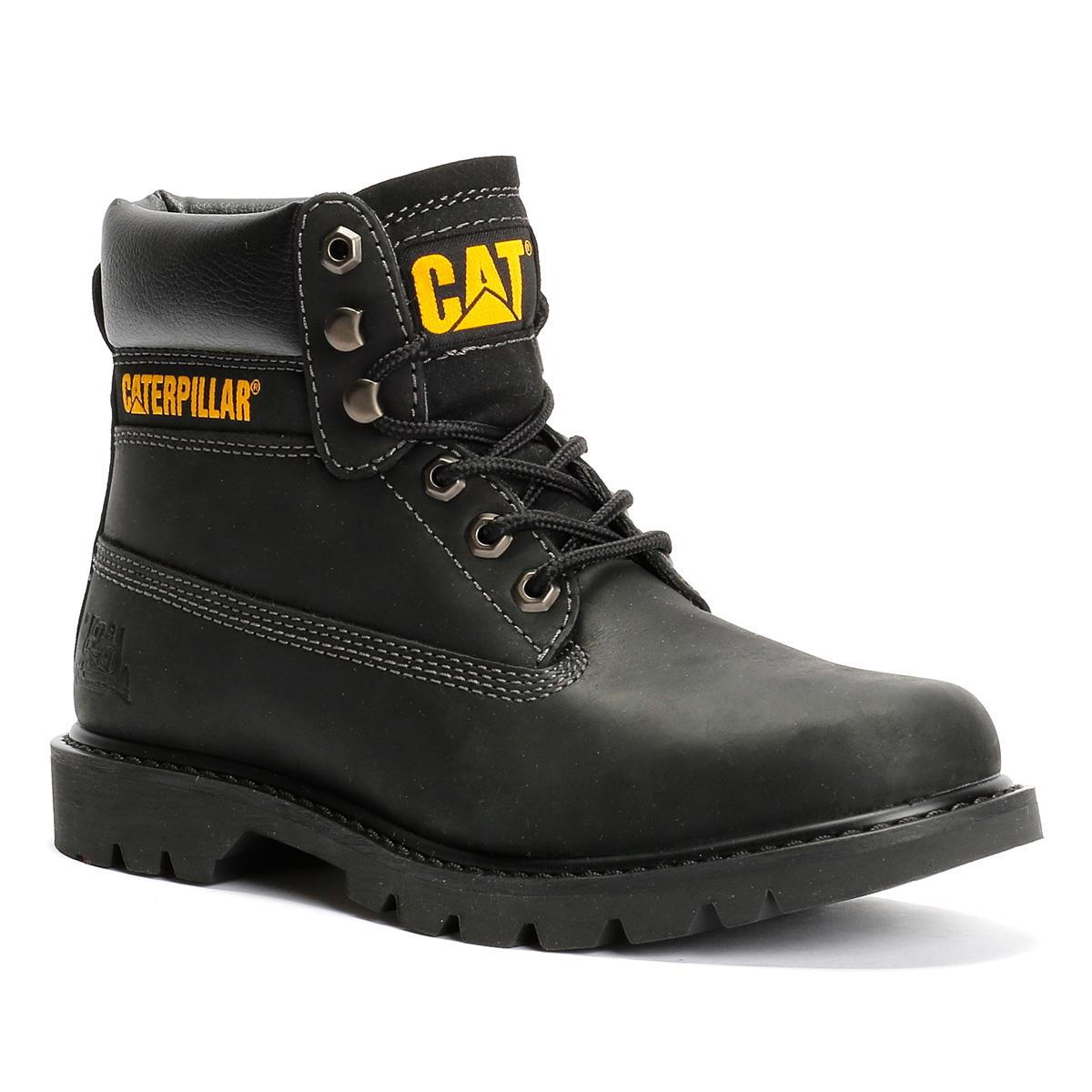 Caterpillar Colorado 2.0 Tractor Bottes Noires En Cuir Pour Hommes