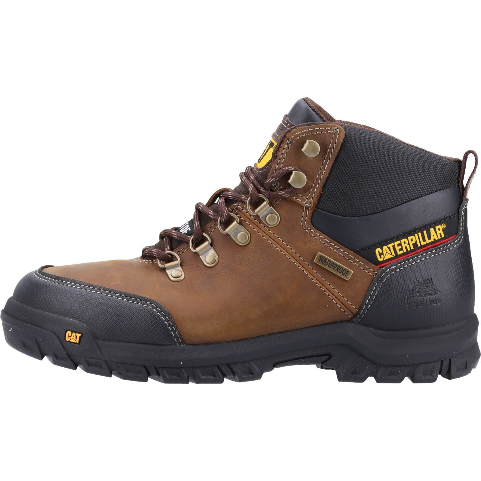 Caterpillar  Bottes De Sécurité En Cuir Brun Framework Seal