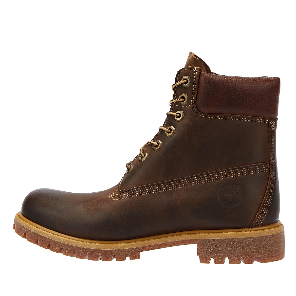 Timberland 6 Pouces Premium Cuir Vintage Hommes Marron