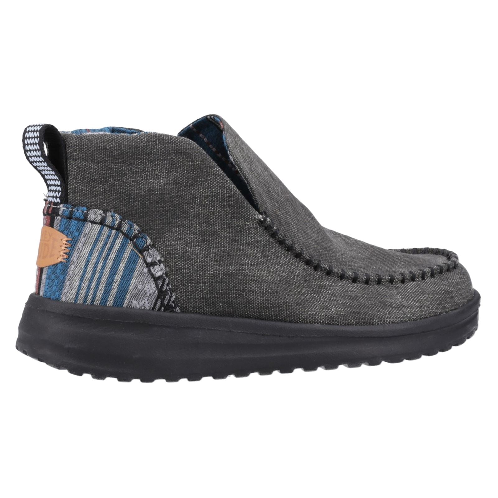 HEYDUDE Denny Bottes Noires En Coton Pour Femmes