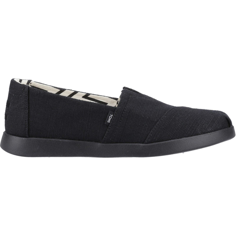 TOMS Alpargata Plus Espadrilles En Jute Pour Femme, Noir/Noir
