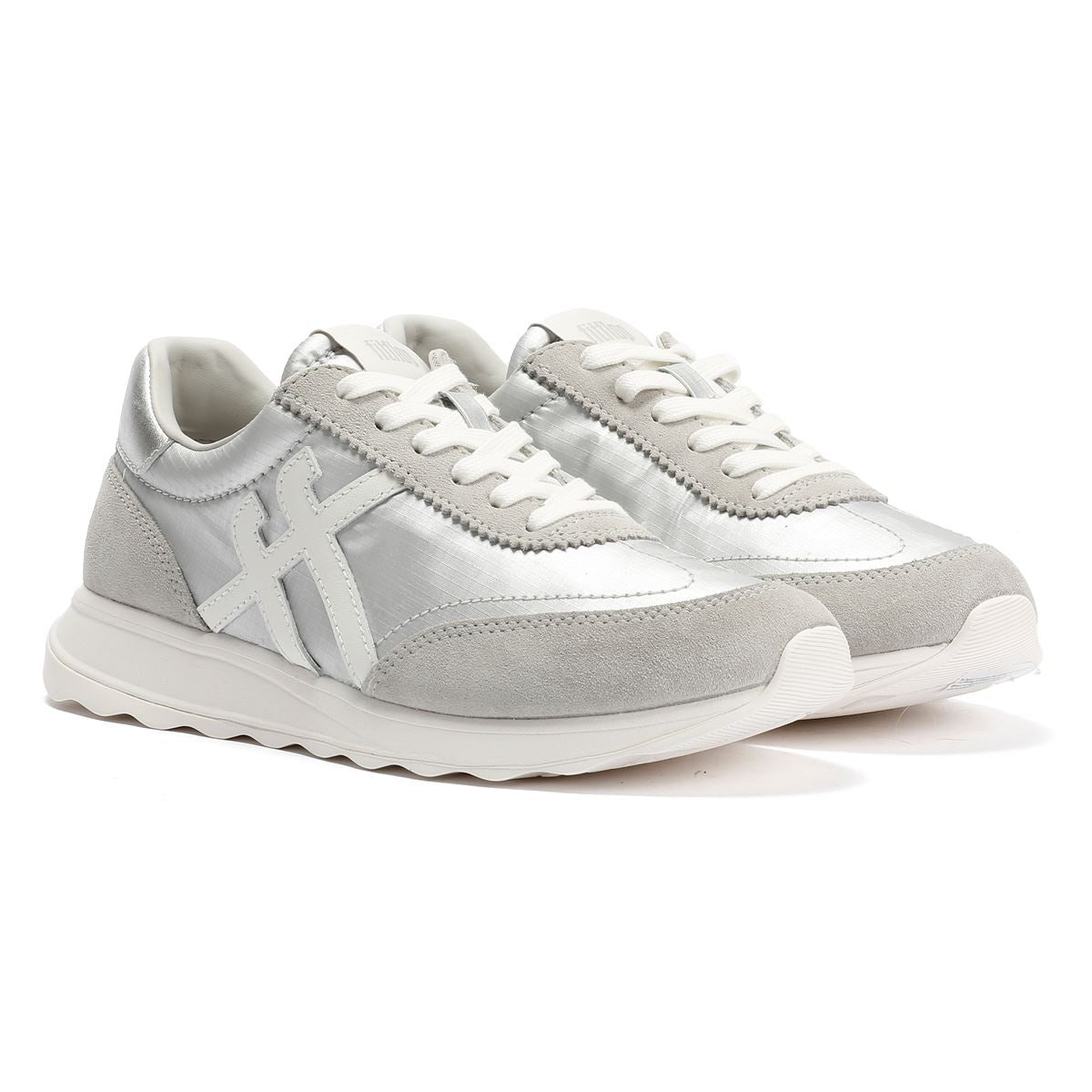 FitFlop Retro-Q FF Baskets En Argent En Nylon Pour Femmes
