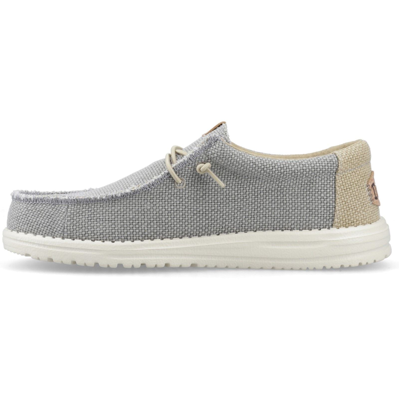HEYDUDE Wally Braided Mocassins Pour Hommes En Flanelle Polyester Gris/Olive