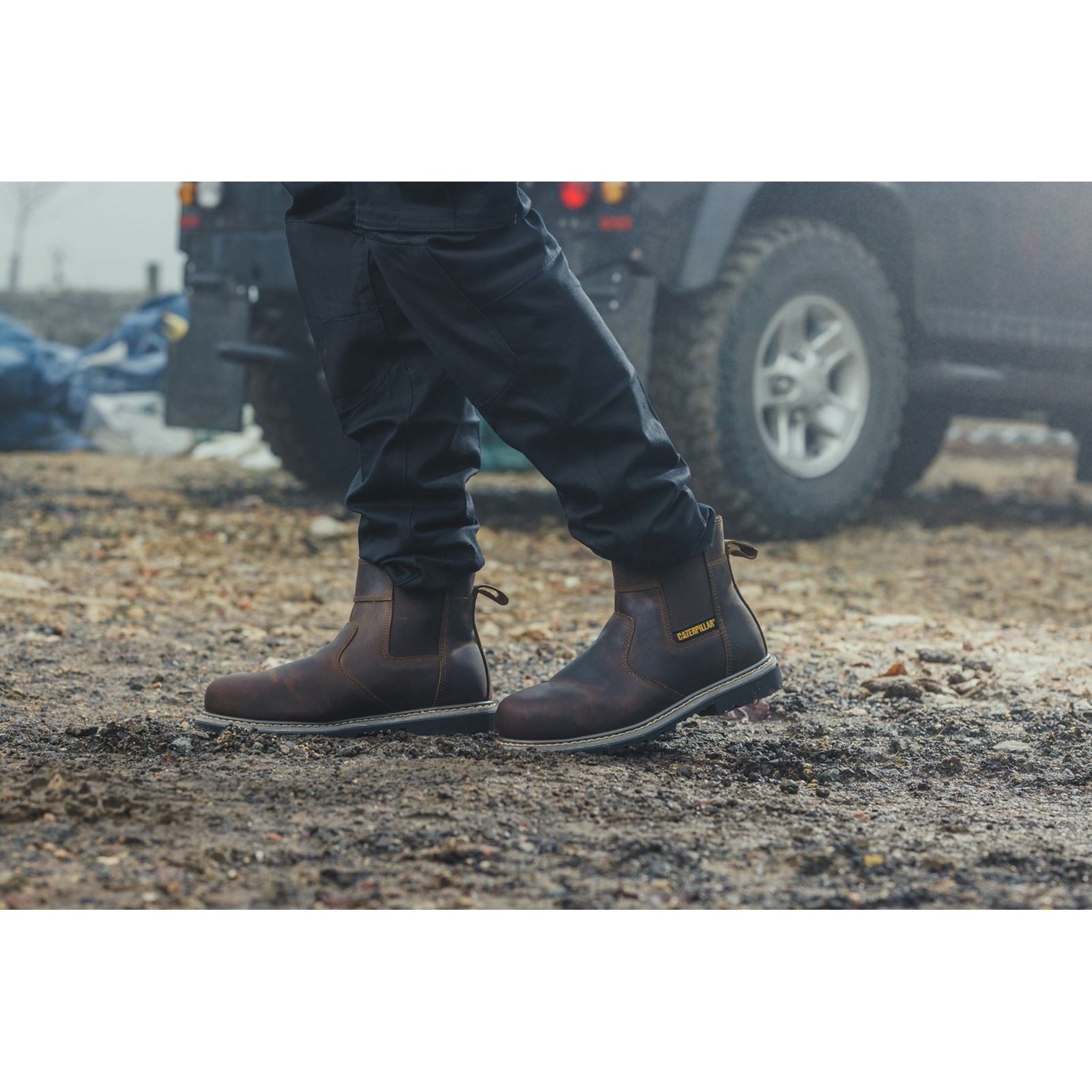 Caterpillar  Bottes De Sécurité Nubuck Marron Powerplant Dealer