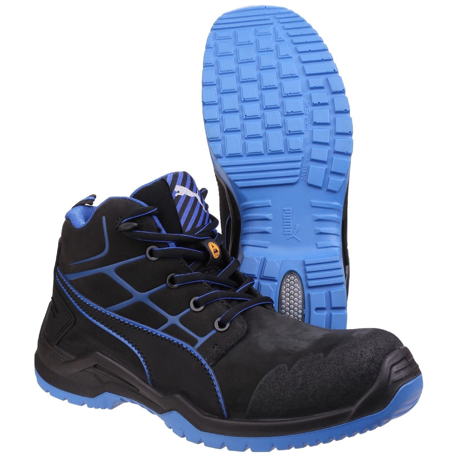 Puma Safety  Bottes De Sécurité En Nubuck Bleu Krypton