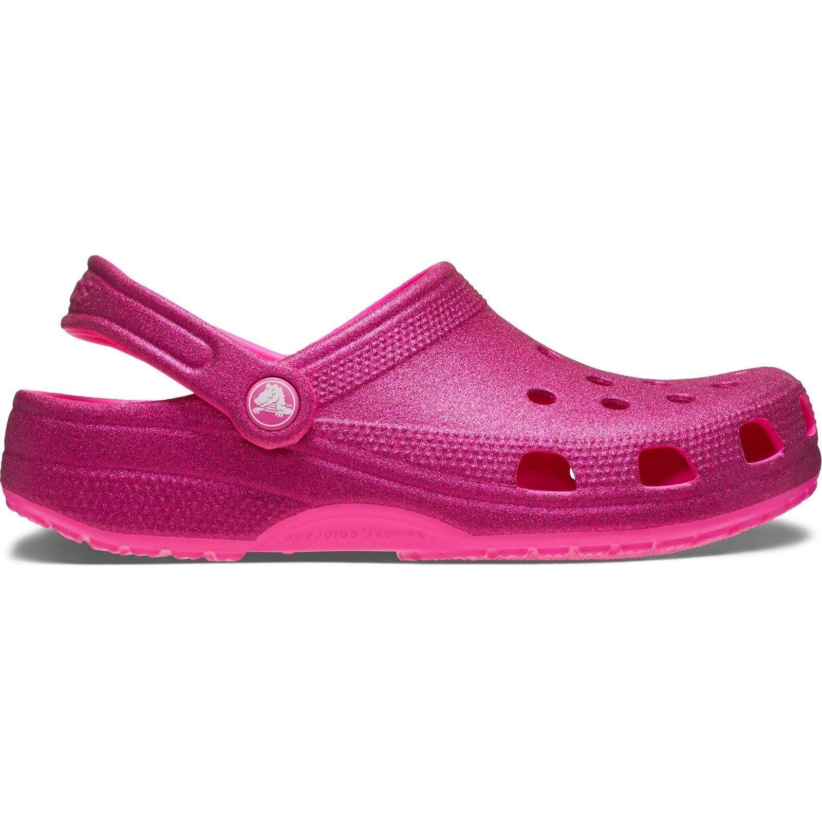 Crocs Classic Glitter Sabots écrasés Rose en Thermoplastique