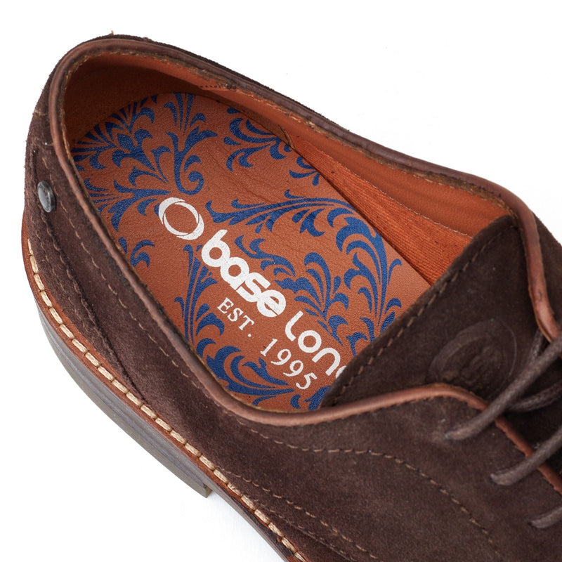 Base London Mawley Chaussures Oxford Brunes Brûlées En Cuir Pour Hommes