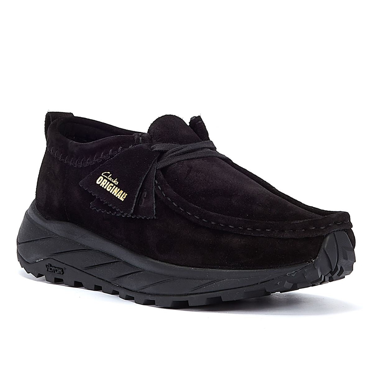 Clarks Originals Walla Eden Lo Mocassins Noirs En Daim Pour Homme