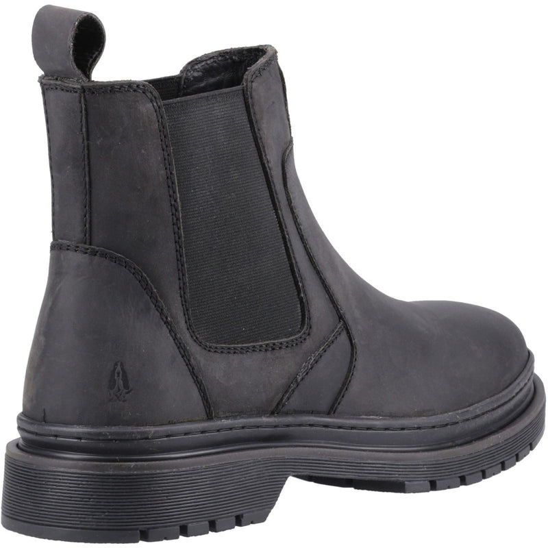 Hush Puppies Jamie Bottes En Cuir Noires Pour Hommes
