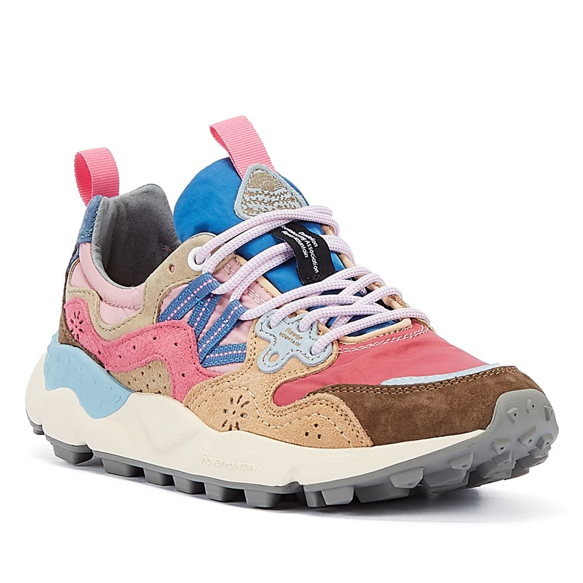 Flower Mountain Yamano 3 Baskets En Daim Rose/Beige Pour Femmes