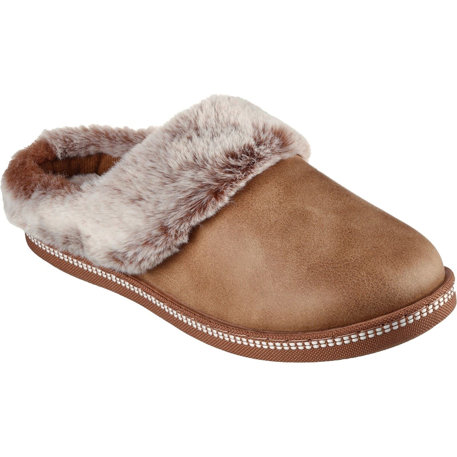 Skechers Cozy Campfire Lovely Life Chaussons En Synthétique Pour Femme, Couleur Châtaigne