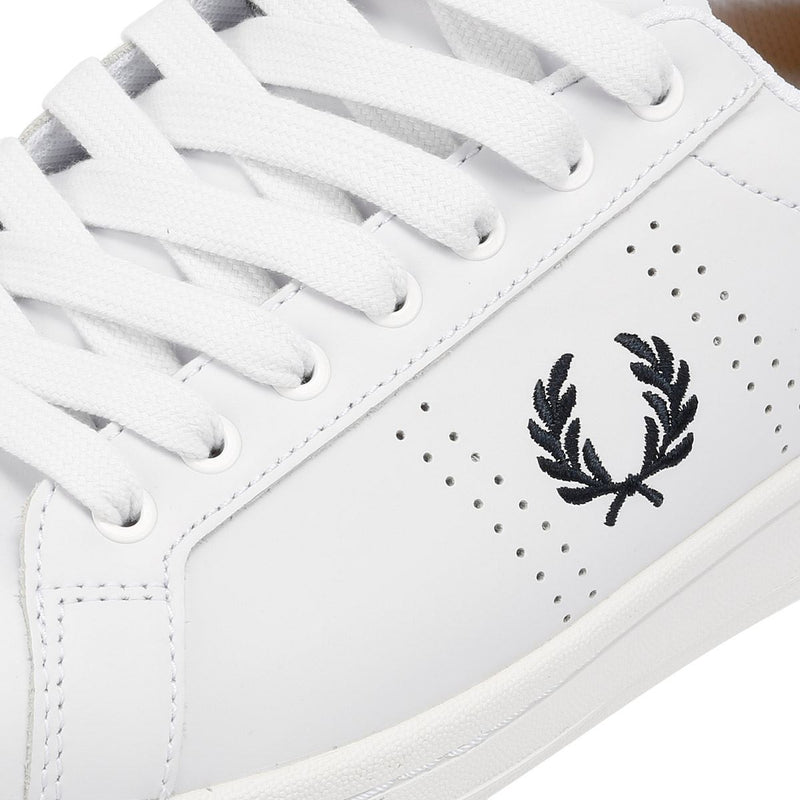 Fred Perry Cupsole Baskets Blanches En Cuir Pour Hommes