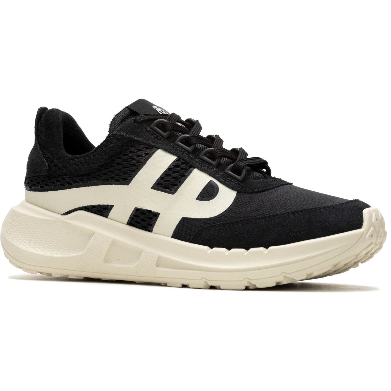 Hush Puppies Seventy8 Retro Runner Baskets Noires En Daim Pour Femmes