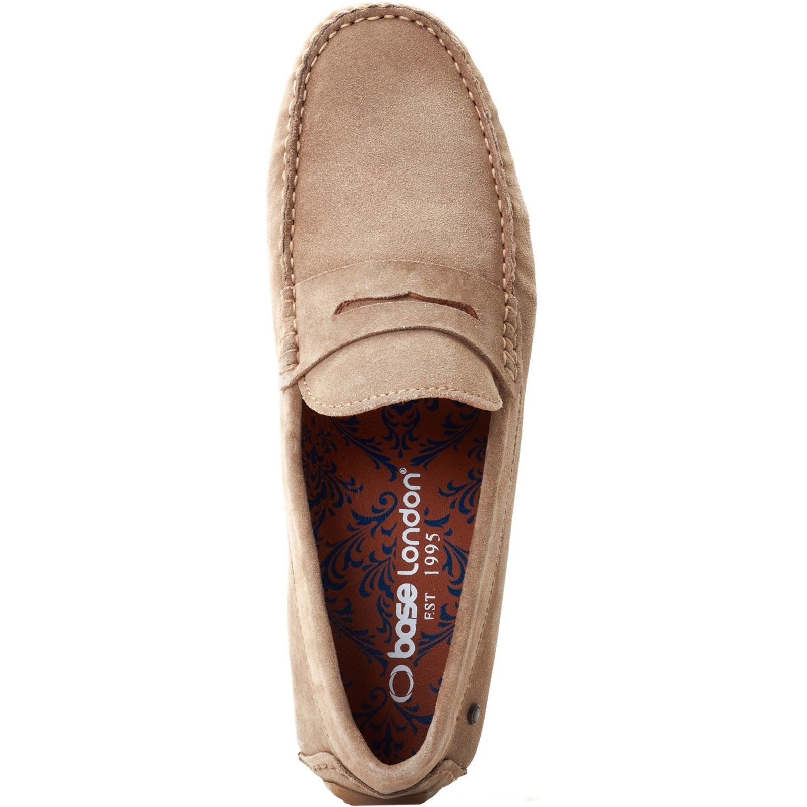 Base London Collins Chaussures Loafers Pour Hommes En Cuir Sable