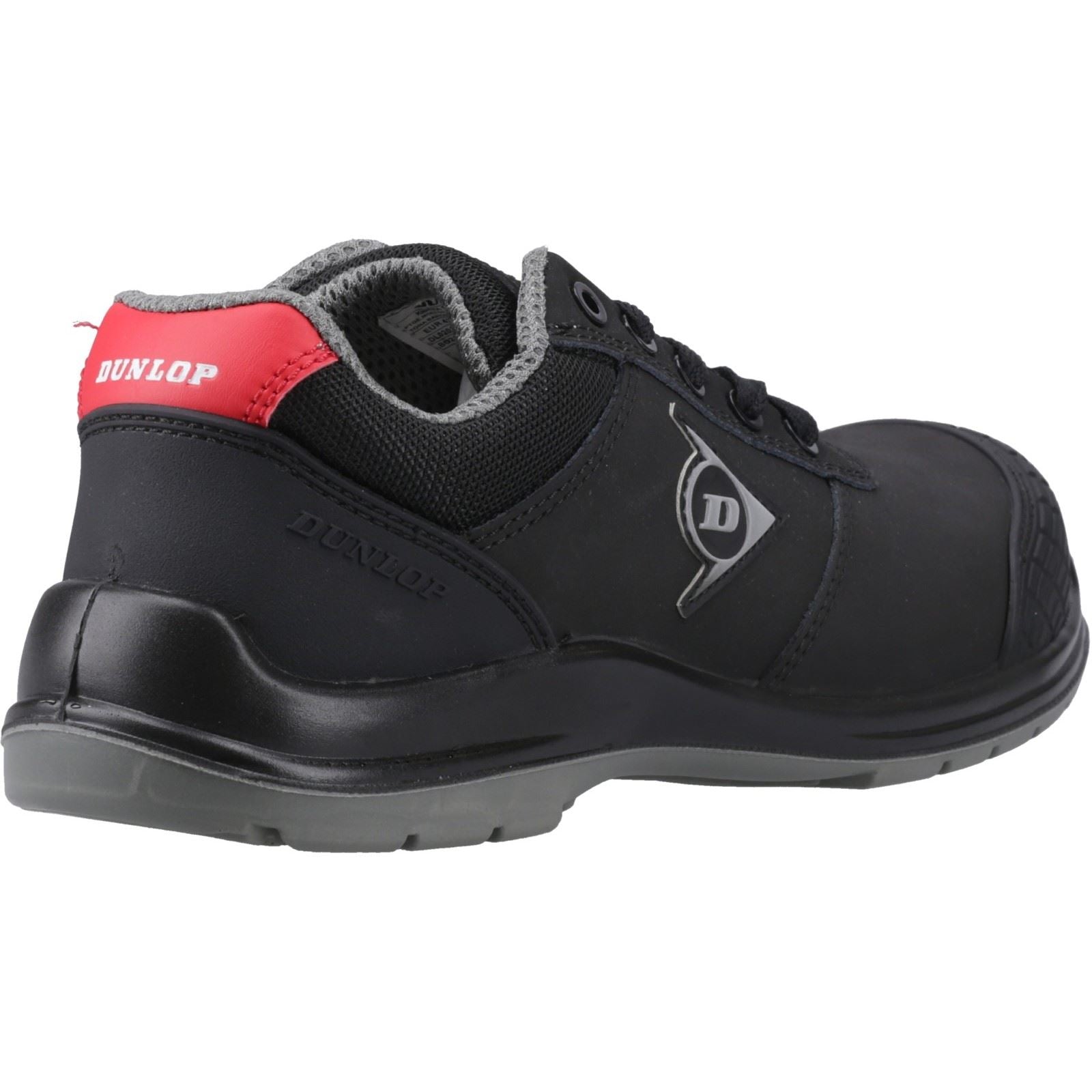 Dunlop First One Adv-Evo Low Baskets De Sécurité Nubuck Pour Hommes Noires/Rouges
