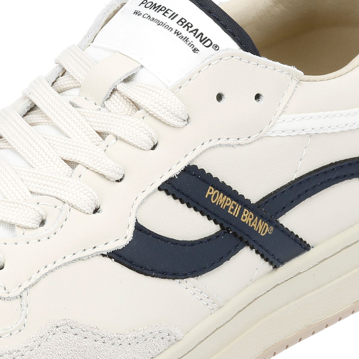 Pompeii Elan Baskets Blanches En Cuir Pour Hommes