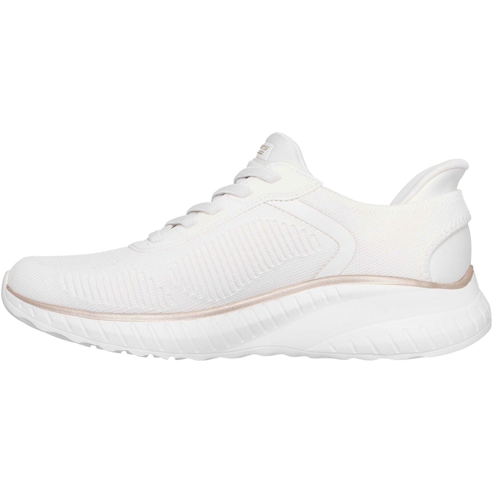 Skechers BOBS Sport Squad Chaos Baskets Blanches/Or En Textile Pour Femmes